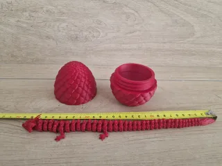 Dragón Articulado 29cm y Huevo 3D