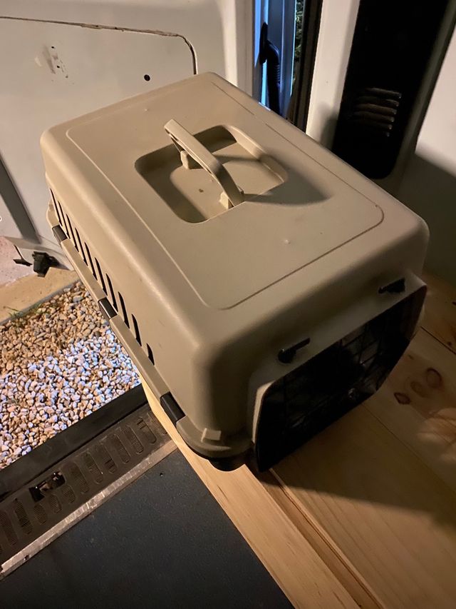 Transportín Perros/Gatos Beige y Negro