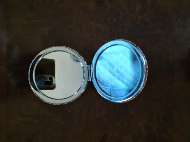 Espejo portátil compacto decorado con brillantes