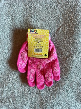 Guantes Dora la Exploradora Rosas Niña NUEVOS