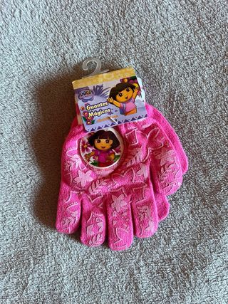 Guantes Dora la Exploradora Rosas Niña NUEVOS