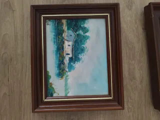 2 Quadri su Tela con Cornici in Legno