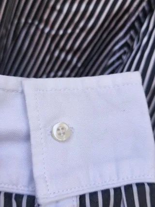 Camisa Ferrari Rayas Negras y Blancas