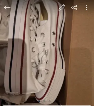 Converse All Star Ox Blancas Talla 36.5 Nuevas