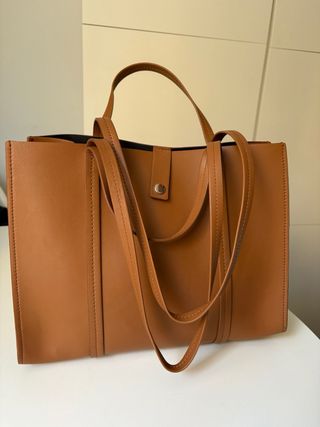 Bolso Bimba y Lola Piel Marrón Asa Doble