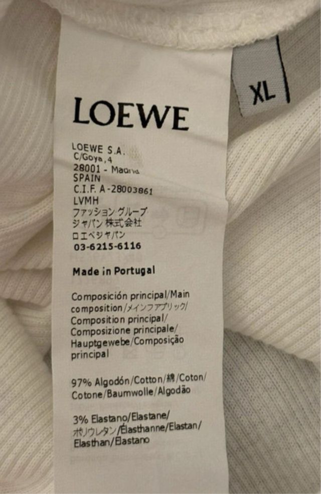 T-shirt Loewe bianca ricamata