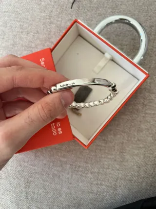 Pulsera Uno de 50 Goteando Plata