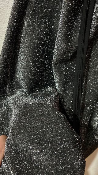 Vestido plateado brillos talla XS nuevo estreno