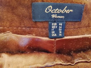 Falda de piel October marrón talla 42