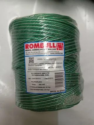 Rollo Cuerda Polipropileno 200m Verde/Blanco