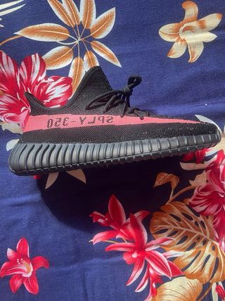 Zapatillas Adidas Yeezy 350 Negro/rojo