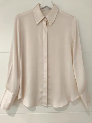 Camisa Viscosa Mango color champagne