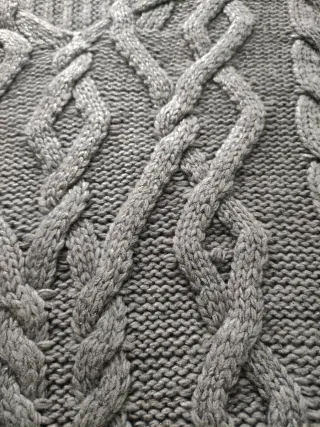 Jersey Mango punto trenzado plata