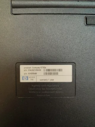 Notebook HP Compaq 6730s