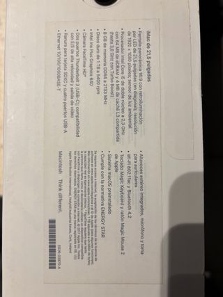 iMac 21.5 2017 Intel Core i5 8GB RAM 1 TB HDD