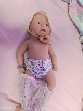 Muñeca Reborn Bebé completamente silicona 45ctm