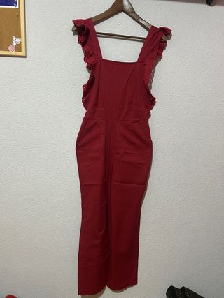 Peto burdeos mono talla S espalda descubierta