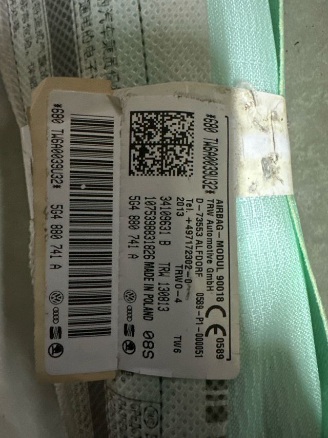 Airbag Cortina Techo 5G4880741A golf