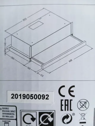 Campana extractora Cooke & Lewis CLTHW60