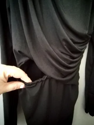 Vestido fiesta fruncido negro Talla S