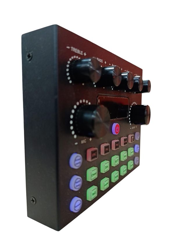 INTERFACE DE AUDIO PODCAST TARJETA SONIDO CONTROLADOR MEZCLA NEGRO + CABLE