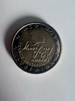 Moneta 2 Euro Slovenia 2007 France Prešeren