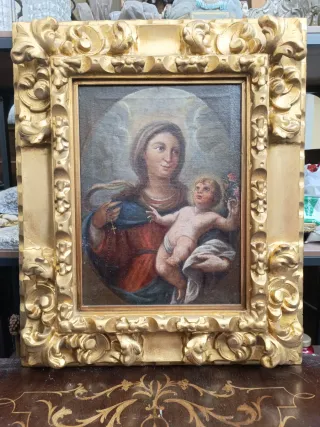 Virgen del Rosario S. XVIII Marco Dorado