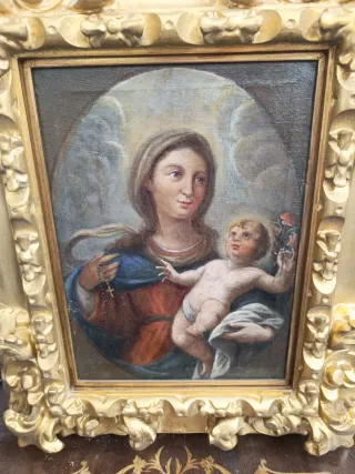 Virgen del Rosario S. XVIII Marco Dorado