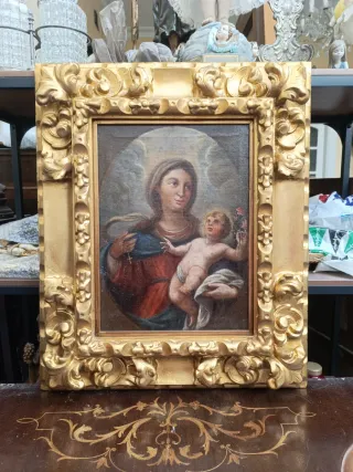 Virgen del Rosario S. XVIII Marco Dorado