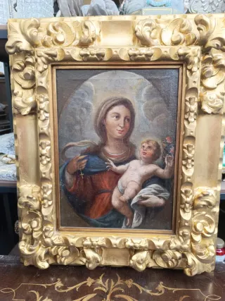 Virgen del Rosario S. XVIII Marco Dorado