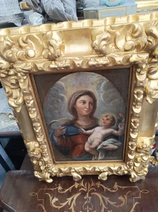 Virgen del Rosario S. XVIII Marco Dorado