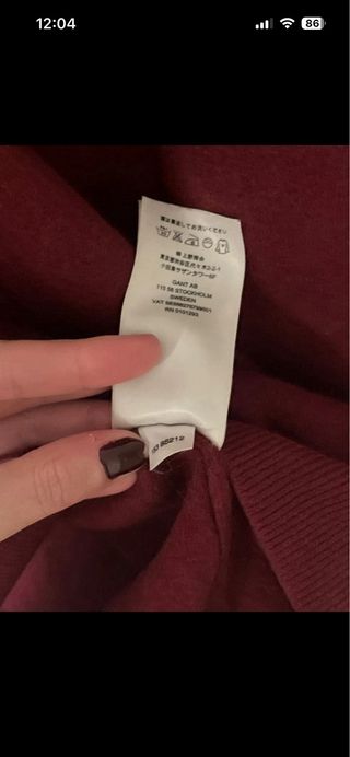 Jersey GANT Burdeos Talla S