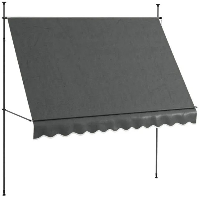 Tessuto per tenda da sole Outsunny grigio 300x120x210-300cm