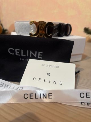 Cintura Celine Triomphe Oro Nero