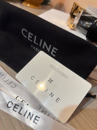 Cintura Celine Triomphe Oro Nero