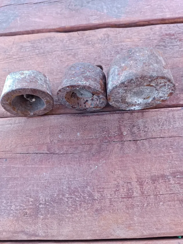 Lote 3 pesas balanza antiguas