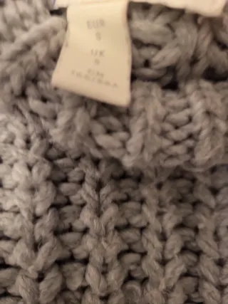 Jersey gris cuello alto lana