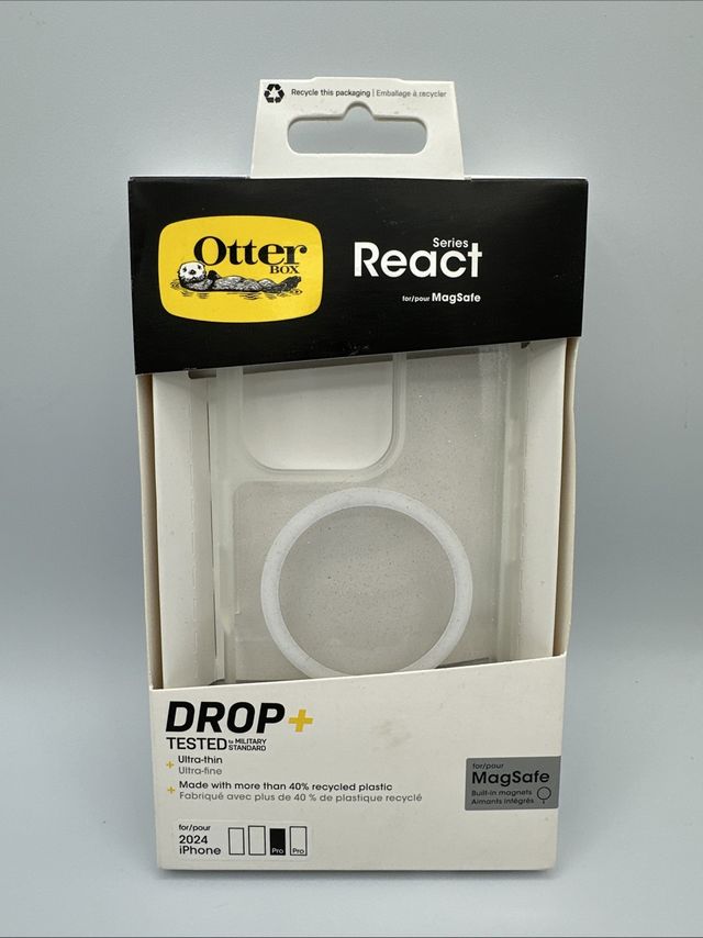 Custodia React MagSafe iPhone 16 Pro con glitter