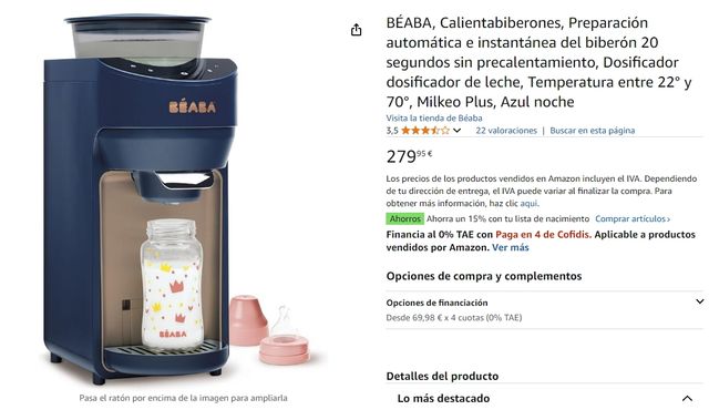 BÉABA Calientabiberones Preparación Automática