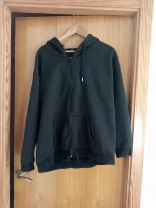 Chaqueta Negra con Cremallera Talla XXL