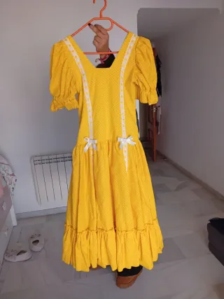 Vestido gitana niña amarillo