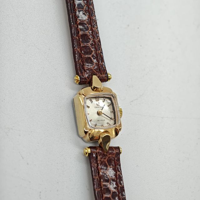 Orologio da polso da donna Omega De Ville con lunetta placcata 20 micron