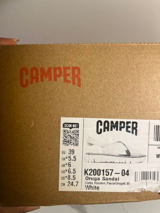 Sandalias Camper Oruga Talla 39 Blancas