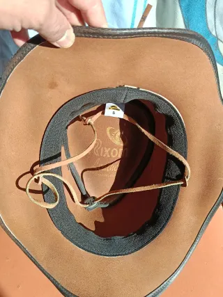 Sombrero Cowboy Cuero Negro y Marrón