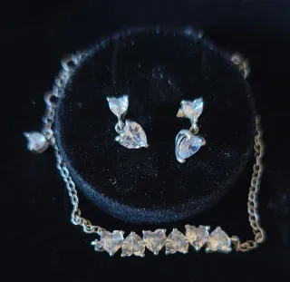 Conjunto Pandora Plata Corazones