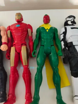 Lote Muñecos Marvel Spiderman, Thor, Iron Man