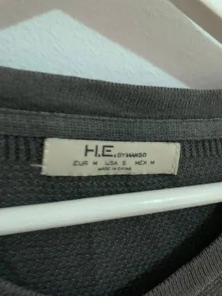 Jersey Mango Gris Hombre