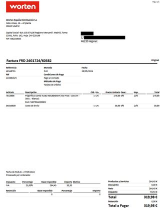 Frigorífico con congelador