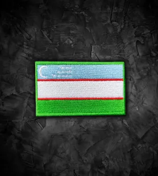 Uzbekistán 🇺🇿 Parche bandera termoadhesiva