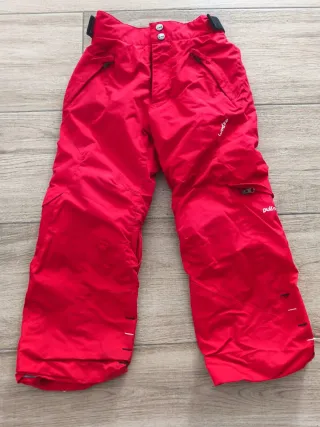 Pantalón de esquí para niño o niña rojo